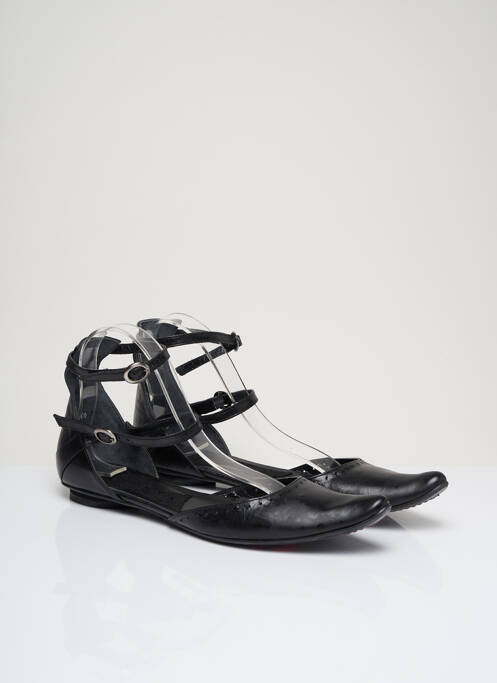 Balerine material neted toc plat până la 3 cm negru IPPON STYL femme