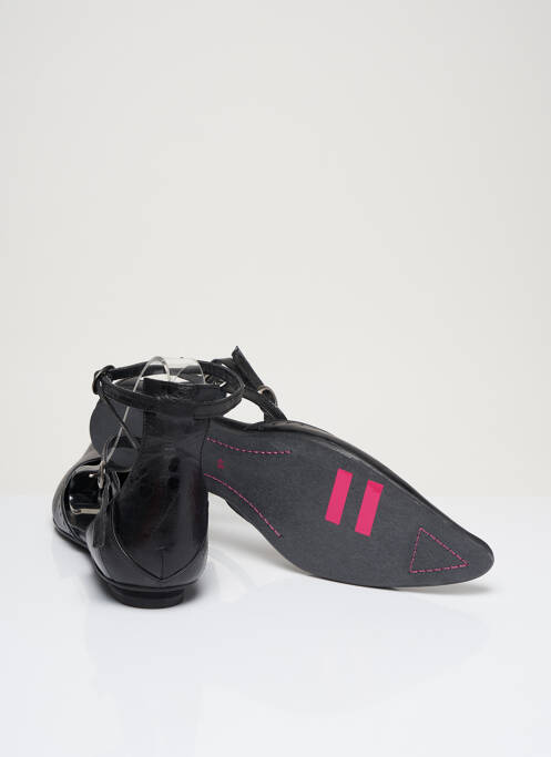 Balerine material neted toc plat până la 3 cm negru IPPON STYL femme