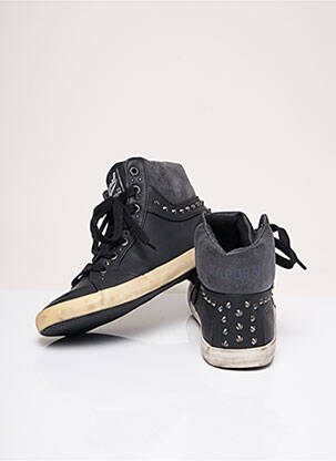 Adidași material neted toc plat până la 3 cm negru KAPORAL femeie