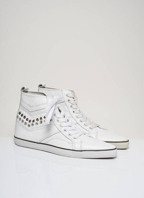 Adidași material neted toc plat până la 3 cm alb SWEAR-LONDON femme