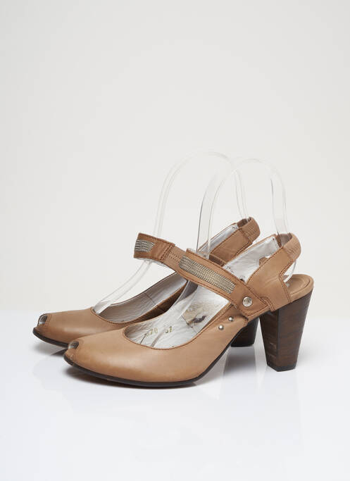 Sandale/Pantofi decupați maro OXS femeie