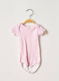 Body elasticitate mâneci scurte roz PETIT BATEAU fille