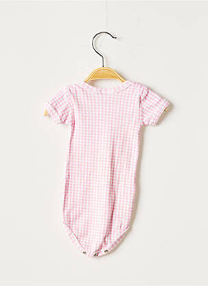Body elasticitate mâneci scurte roz PETIT BATEAU fată