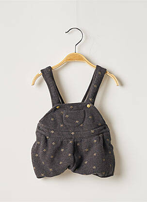 Salopetă pentru bebeluși gri PETIT BATEAU fată
