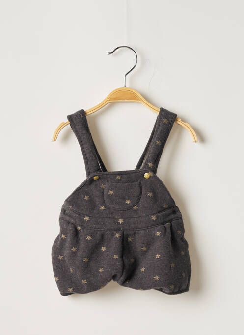 Salopetă pentru bebeluși gri PETIT BATEAU fată