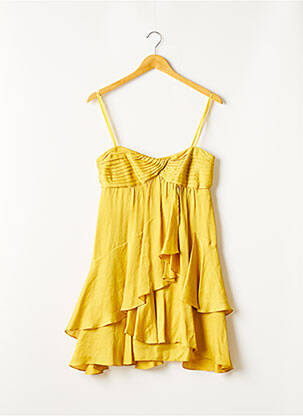 Rochie scurtă galben BCBGMAXAZRIA femeie