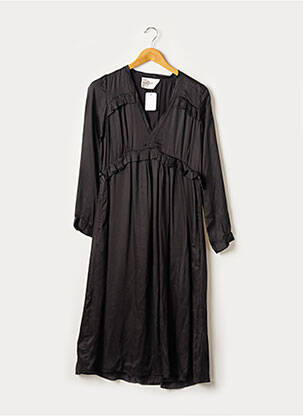 Rochie midi croială fluidă mâneci lungi negru LEON & HARPER femeie