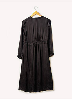 Rochie midi croială fluidă mâneci lungi negru LEON & HARPER femeie