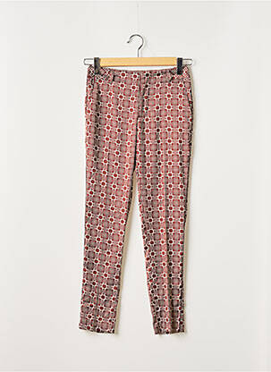 Pantalon 7/8 croială tip țigaretă talie joasă maro REIKO femeie