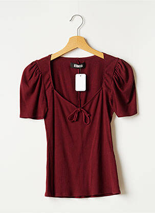 Tricou guler în v mâneci scurte roșu REFORMATION femeie