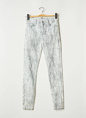 Blugi cu croială slim albastru FOR ALL MANKIND femeie