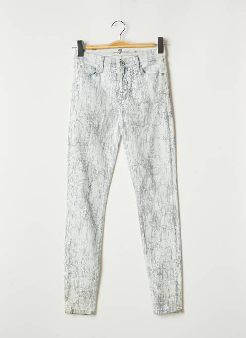 Blugi cu croială slim albastru FOR ALL MANKIND femeie