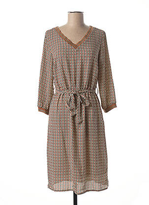 Rochie midi bej LA FEE MARABOUTEE femeie