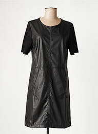 Rochie midi închidere cu fermoar la spate mâneci scurte negru DIPLODOCUS femme