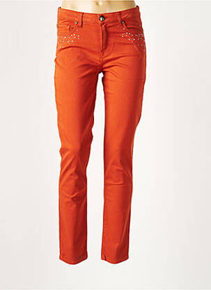 Pantalon slim talie joasă talie joasă portocalie MENSI COLLEZIONE femeie