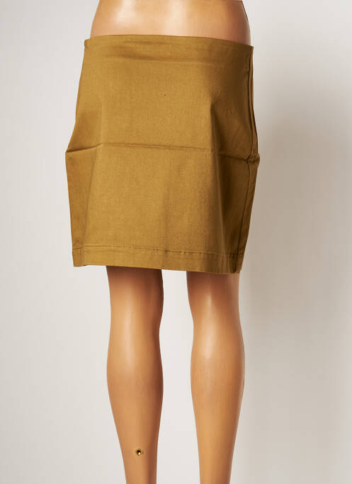 Fustă scurtă închidere cu fermoar lateral maro LA FIANCEE DU MEKONG femme