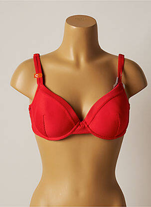 Sutien de costum de baie elasticitate top sutien modelat roșu CHERRY BEACH femeie