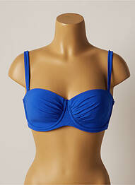 Sutien de costum de baie elasticitate top sutien modelat albastru BELCOR femme