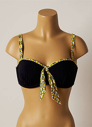 Sutien de costum de baie elasticitate top sutien modelat negru BELCOR femeie