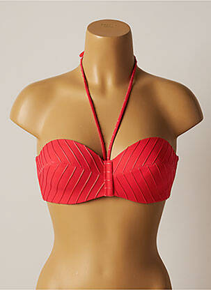 Sutien de costum de baie elasticitate top sutien modelat roz LOU femeie