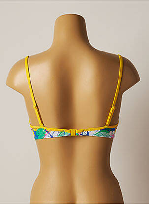 Sutien de costum de baie elasticitate top sutien push-up galben CHERRY BEACH femeie