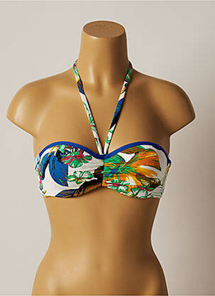 Sutien de costum de baie elasticitate top sutien modelat alb CHERRY BEACH femme