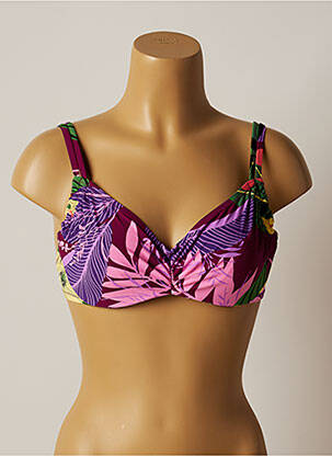 Sutien de costum de baie elasticitate sutien balconet cu decolteu înalt violet BELCOR femeie