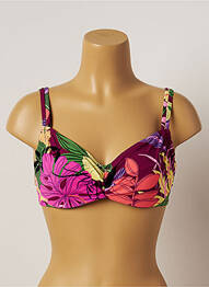 Sutien de costum de baie elasticitate sutien cupe întregi cu decolteu înalt roz BELCOR femme