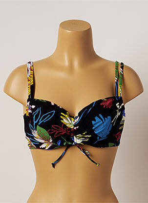 Sutien de costum de baie elasticitate sutien cupe întregi cu decolteu înalt negru BELCOR femeie
