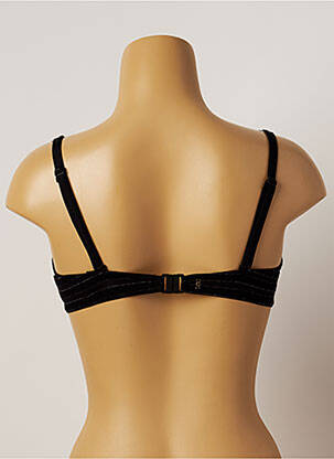 Sutien de costum de baie bretele elastice reglabile negru LOU femeie