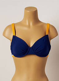 Sutien de costum de baie elasticitate sutien cupe întregi cu decolteu înalt albastru BELCOR femme