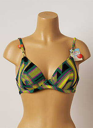 Sutien de costum de baie elasticitate sutien cupe întregi cu decolteu înalt verde CHERRY BEACH femeie