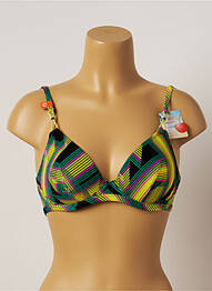 Sutien de costum de baie elasticitate sutien cupe întregi cu decolteu înalt verde CHERRY BEACH femeie
