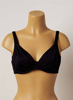 Sutien de costum de baie elasticitate sutien cupe întregi cu decolteu înalt negru BELCOR femeie