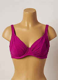 Sutien de costum de baie elasticitate sutien cupe întregi cu decolteu înalt roz BELCOR femme
