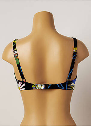 Sutien de costum de baie elasticitate sutien cupe întregi cu decolteu înalt negru BELCOR femeie