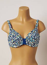 Sutien de costum de baie elasticitate sutien cupe întregi cu decolteu înalt albastru BELCOR femme