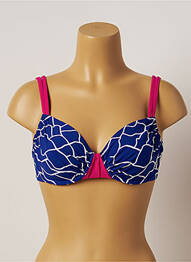 Sutien de costum de baie elasticitate top sutien modelat albastru BELCOR femme