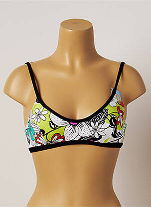 Sutien de costum de baie elasticitate top triunghiuri alb CHERRY BEACH femeie