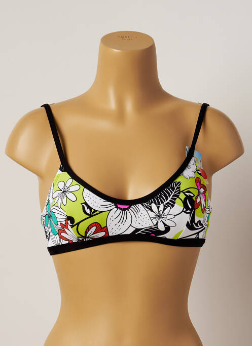 Sutien de costum de baie elasticitate top triunghiuri alb CHERRY BEACH femme