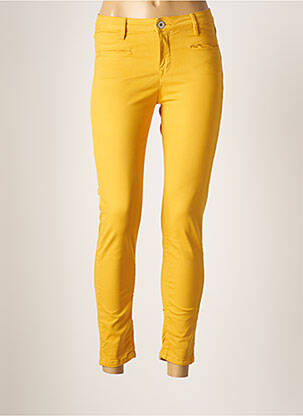 Pantalon 7/8 elasticitate mărime normală galben DENIM STUDIO femeie