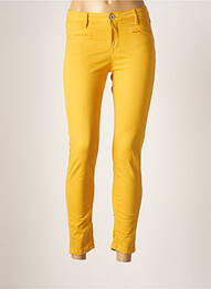 Pantalon 7/8 elasticitate mărime normală galben DENIM STUDIO femme