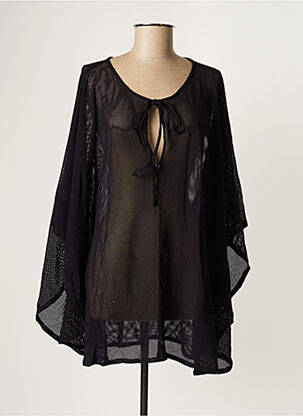 Poncho guler rotund negru VANITY FAIR femeie