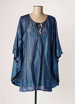 Poncho guler rotund albastru VANITY FAIR femeie