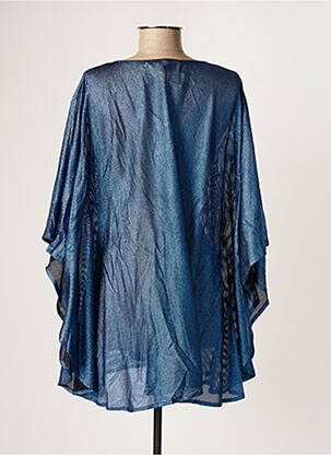 Poncho guler rotund albastru VANITY FAIR femeie