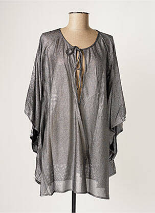 Poncho guler rotund gri VANITY FAIR femeie