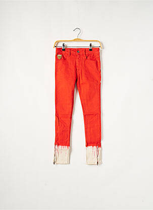Pantalon slim portocalie APRIL 77 femeie