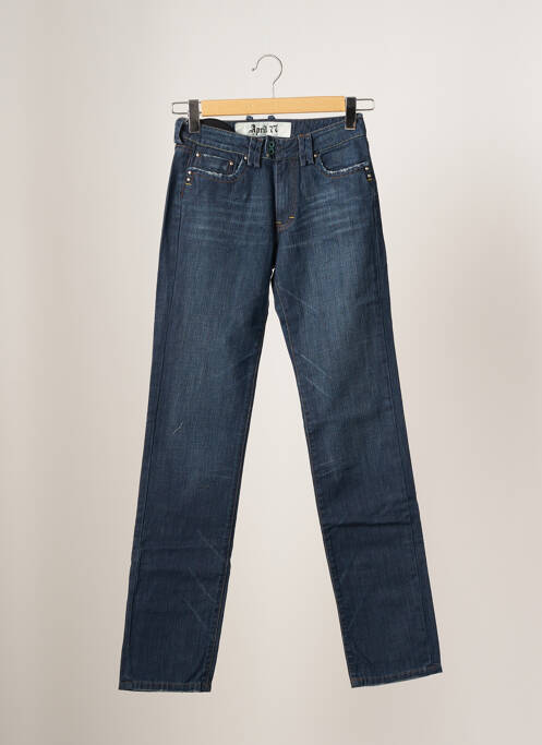Blugi cu croială dreaptă albastru APRIL 77 femeie