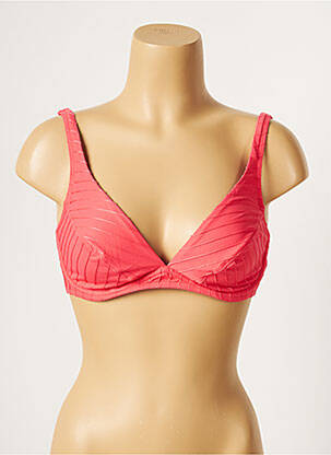 Sutien de costum de baie elasticitate sutien cupe întregi cu decolteu înalt roz LOU femeie