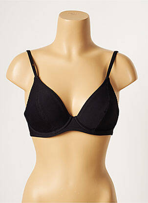 Sutien de costum de baie elasticitate top triunghiuri negru CHERRY BEACH femeie